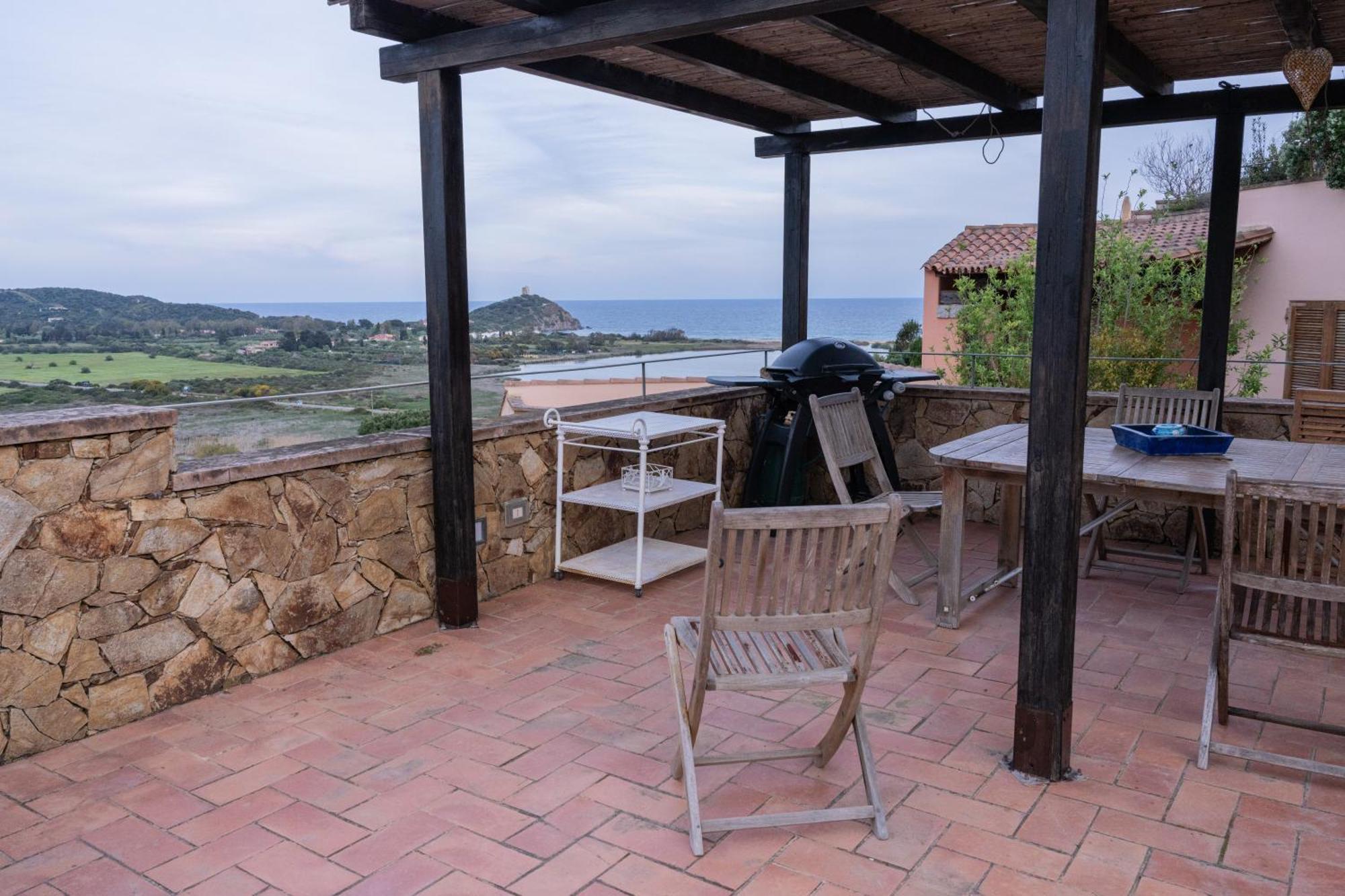 Residenza Del Barone Villa Zoe Chia - Vista Mare Kültér fotó